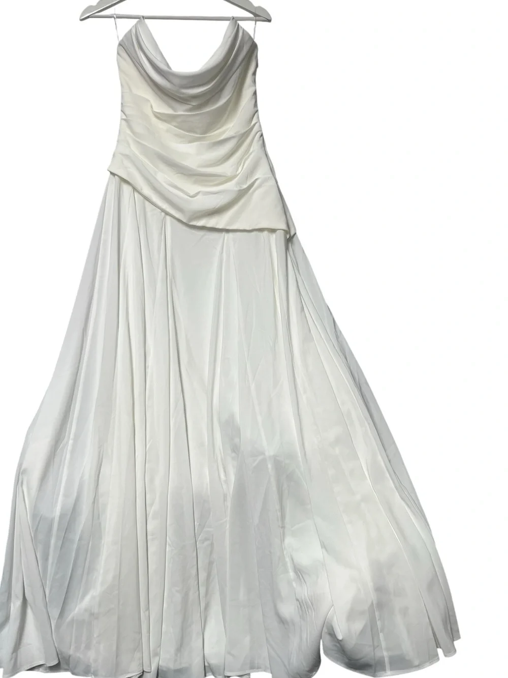 Strapless White Evening Gown